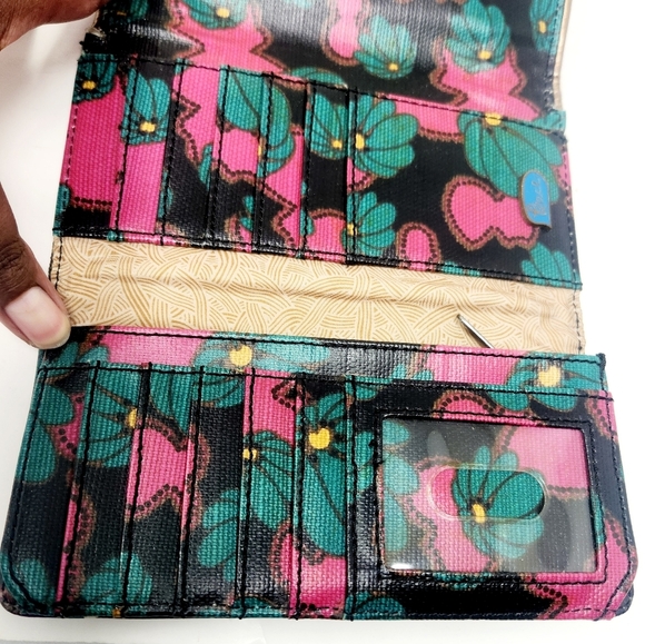 Sak Roots | Women's Multicolored Floral Printed Snap Trifold Wallet (One Size) - Picture 4 of 15